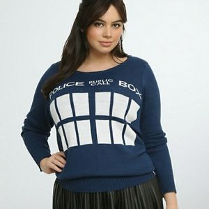 Doctor who tardis torrid sweater size 4x